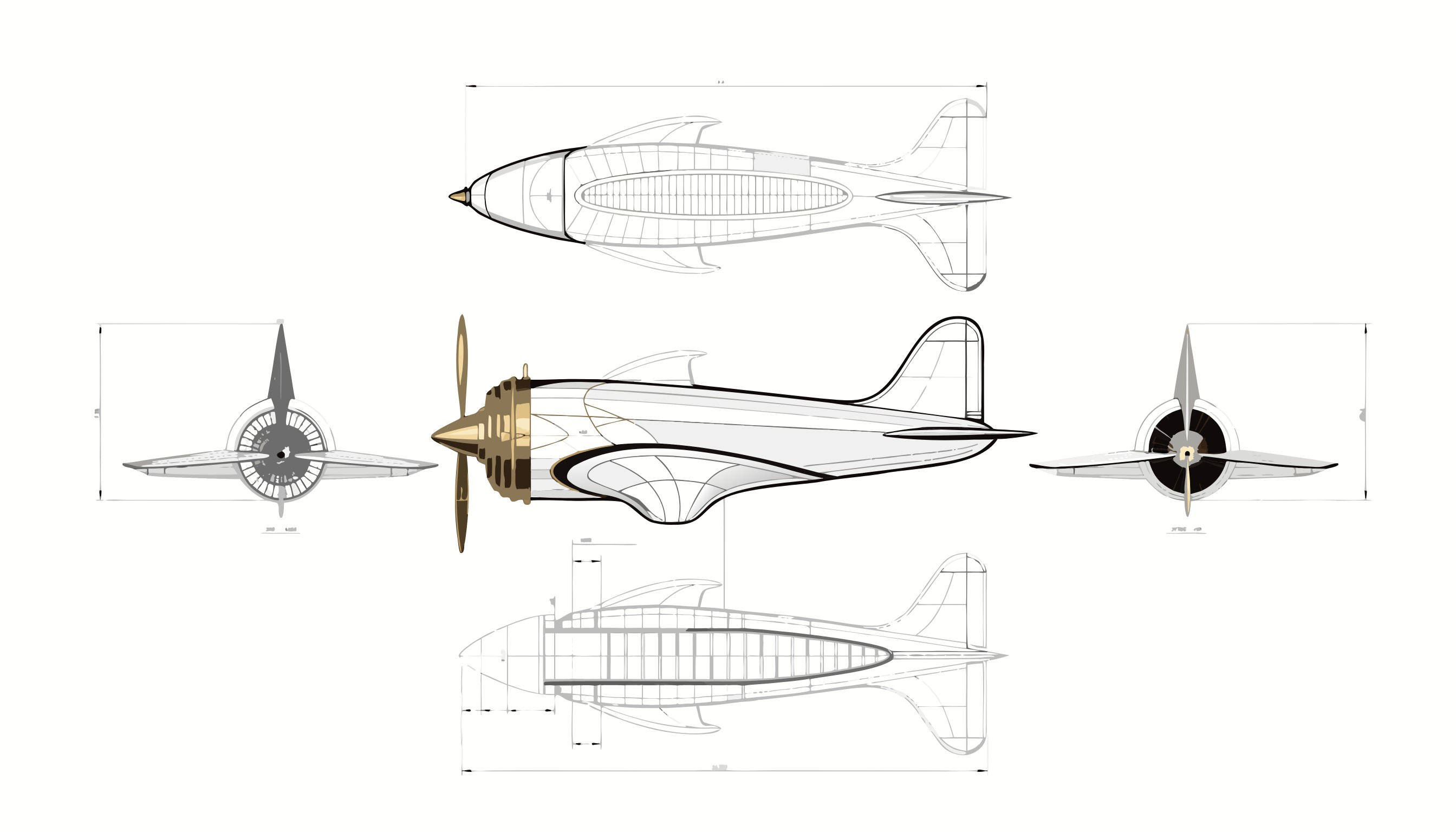 blueprint of an airplane