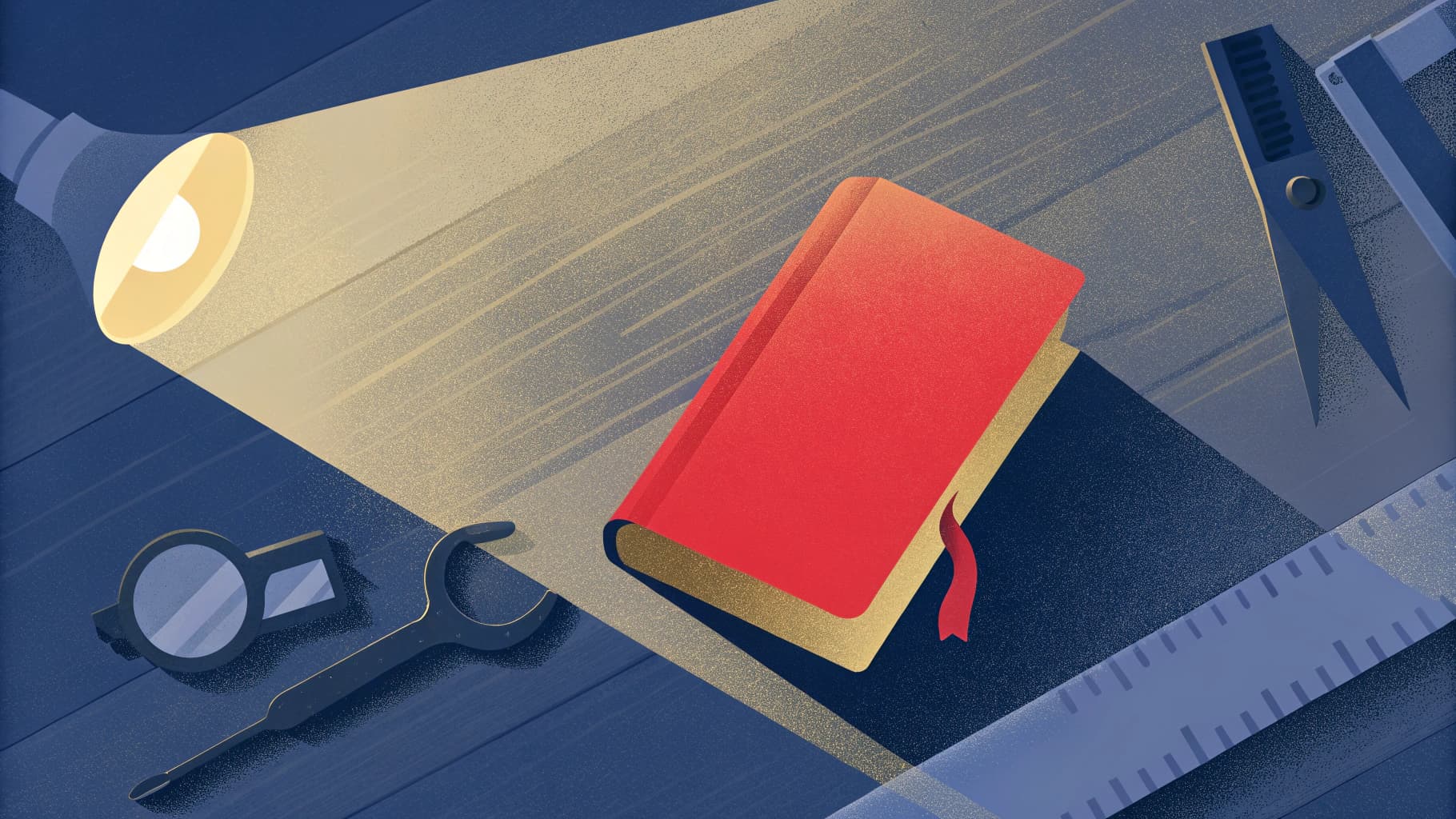 A worn book resting among hand tools on a steel workbench under raking light. Hero image for The Margin Builders article on career advice that survives the plant floor.